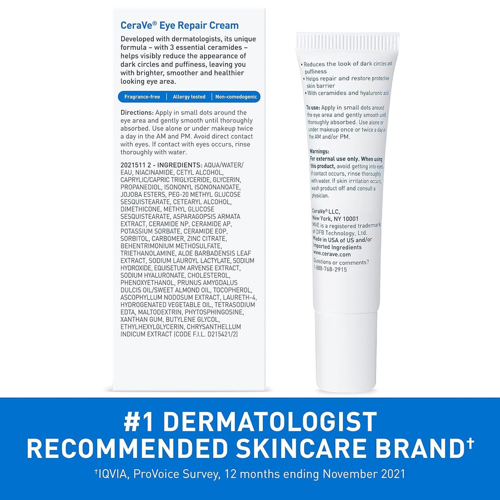 CeraVe Eye Repair Cream 0.5 oz (Pack of 4)