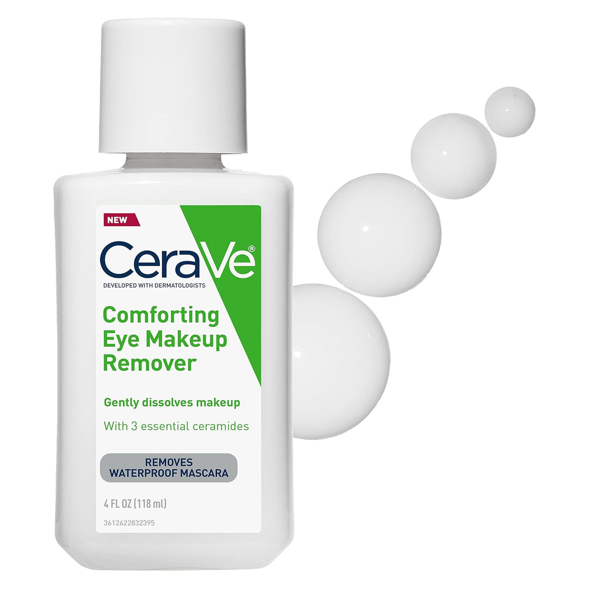 CeraVe Eye Makeup Remover with Hyaluronic Acid and Ceramides.Waterproof.Non-Comedogenic.Fragrance Free.Non-Greasy & Ophthalmologist Tested.4 Ounces.(Pack of 2)